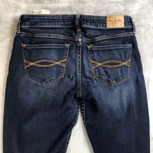 Abercrombie & Fitch WOMENS 2L Classic Stretch Low Rise Skinny Jeans Split Ankle - Picture 9 of 12
